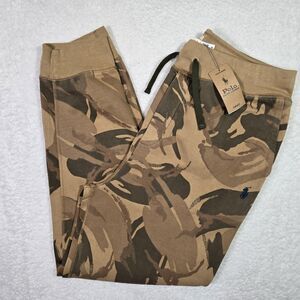 $125 Polo Ralph Lauren Pony Brown Camo Fleece Jogger Sweatpants Mens XXL